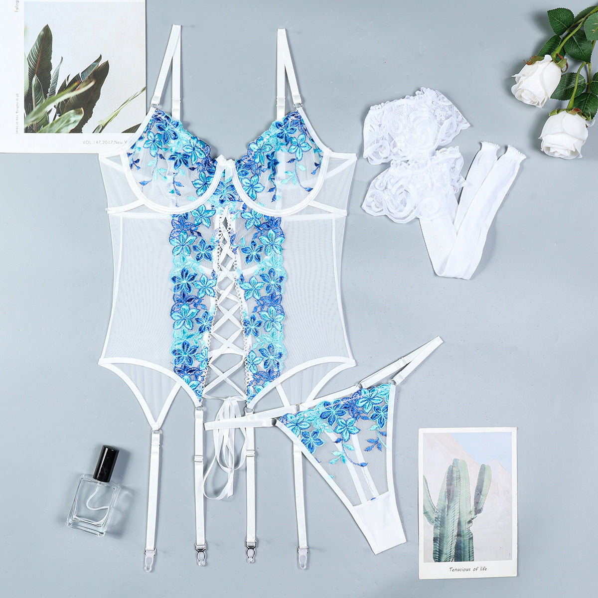 White And Blue
