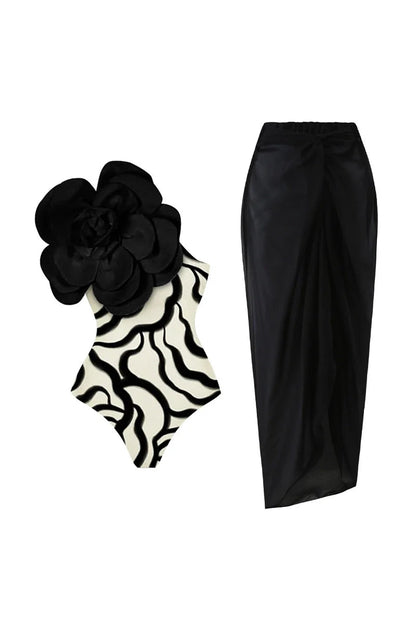 Black Floral Set