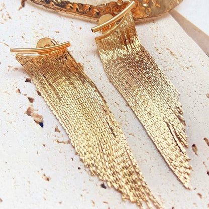 Delicate Artisan Gold Earring