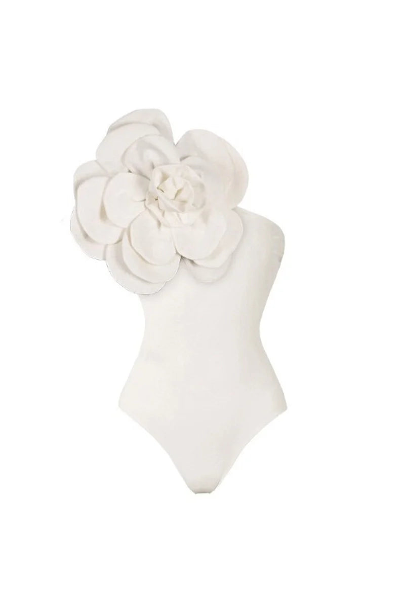 White Floral Swimsuit