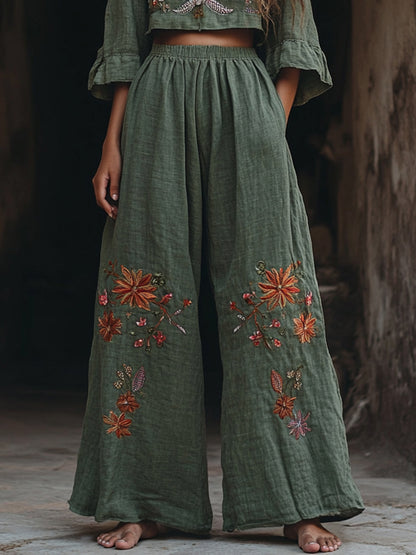 A Vintage Style Pants with Delicate Timeless Details