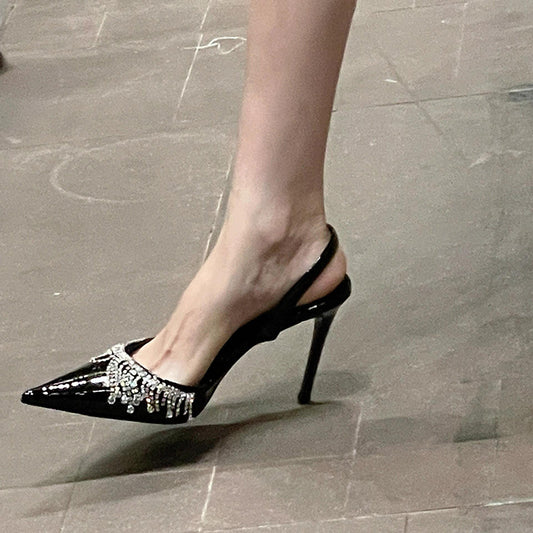 Black Heel Height 10cm