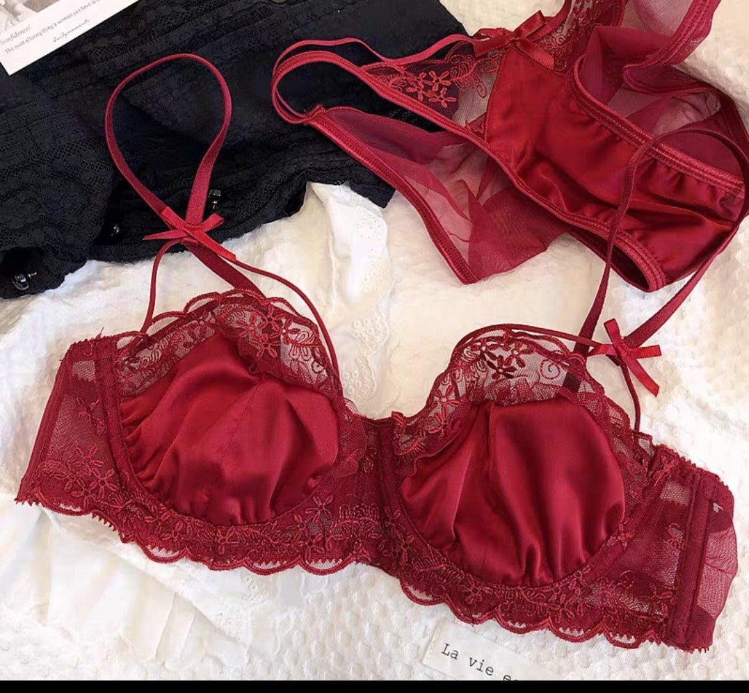 Wine Red  Bra