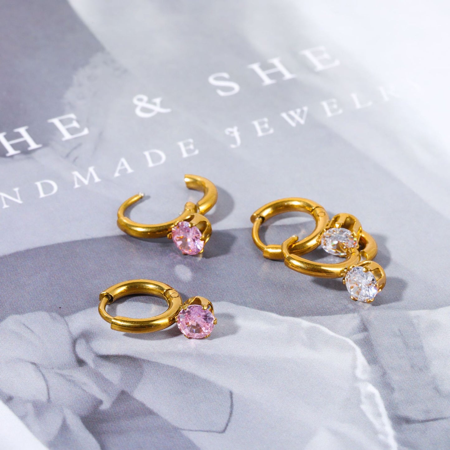 Gold Pink Pair