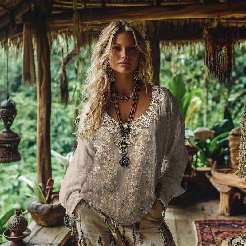 A Vintage Style Blouse with Delicate Timeless Details
