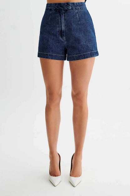 blue shorts