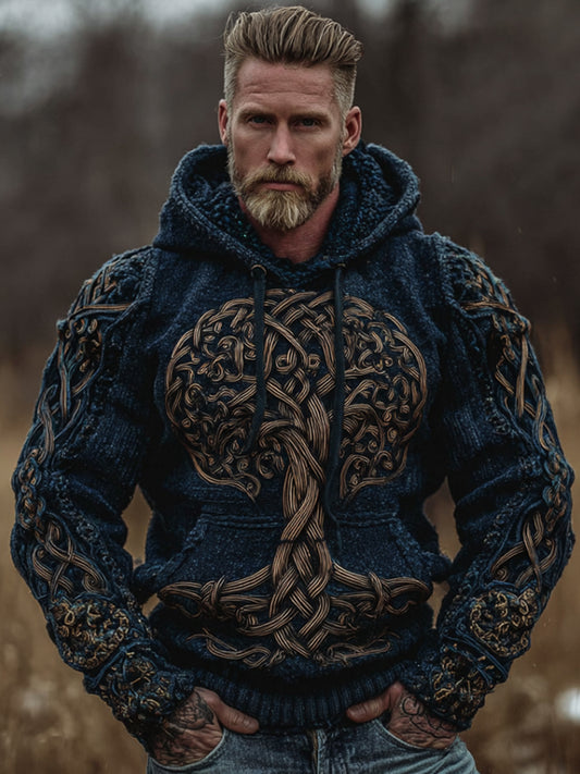 Viking Life Tree Celtic Knot Warm Hoodie Sweater elevenforest