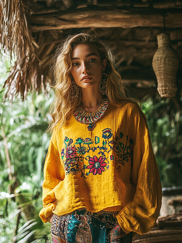 Classic Vintage Blouse with a Flattering Fit