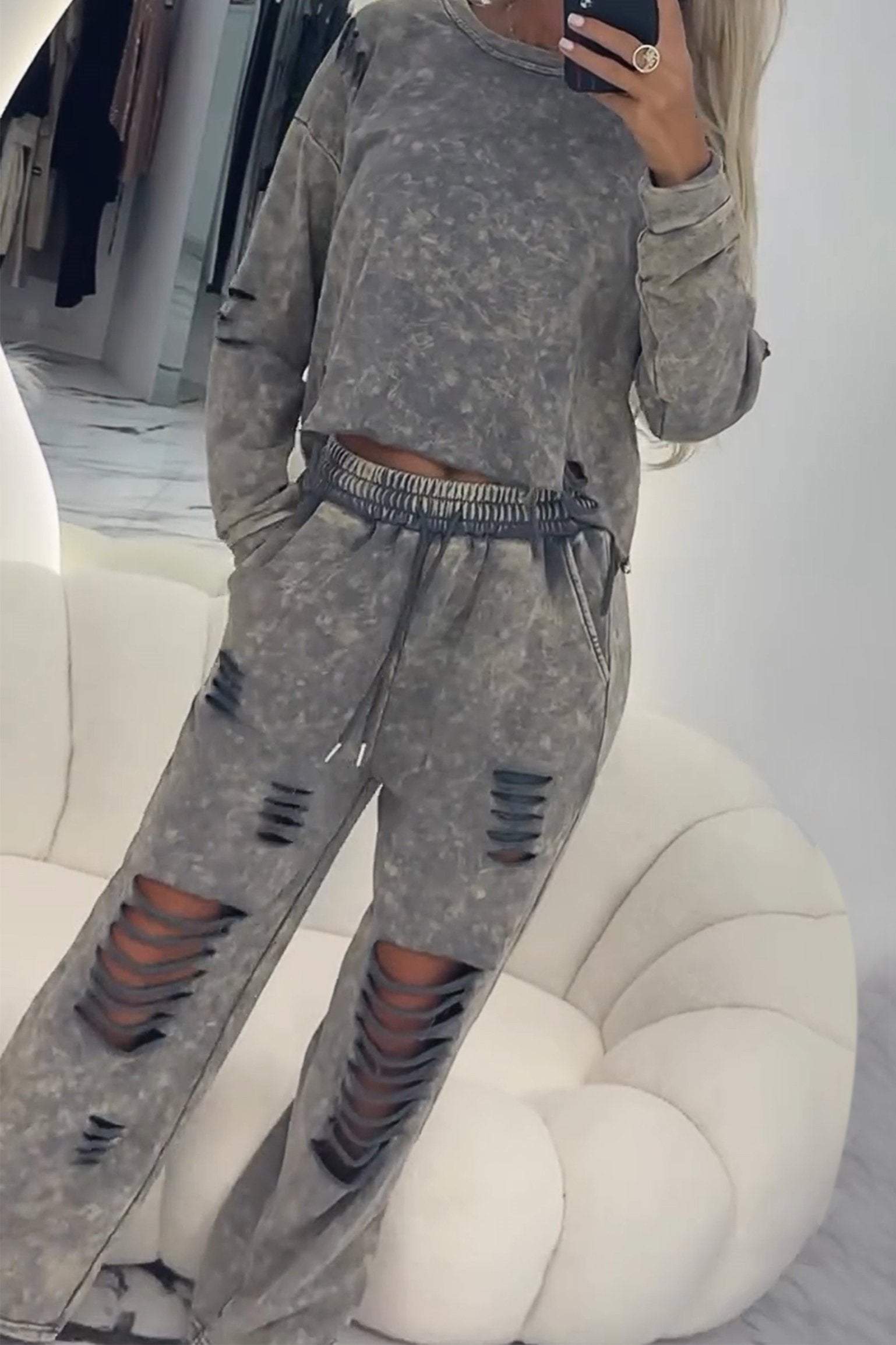 Washed gray set